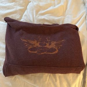 Boys lie brown thermal cropped sweater & flare pants set